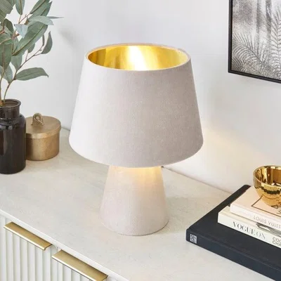 Dunelm Nesa Velvet Table Lamp