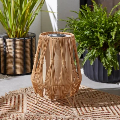 Dunelm Woven Rattan Solar Lantern