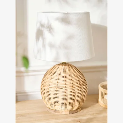 Dibor Round Rattan Table Lamp
