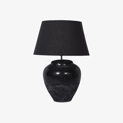 Furniture Village Skyline Large Ceramic Table Lamp - Black