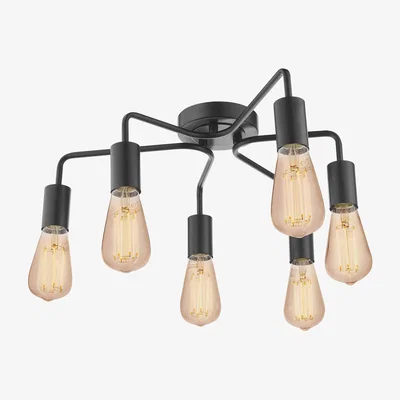 Furniture Village Daya 6 Light Semi Flush Pendant