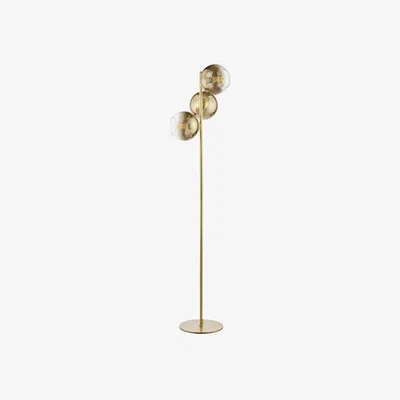 Furniture Village Lycia 3 Light Floor Lamp - Gold