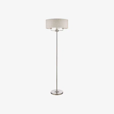 Furniture Village Laura Ashley Sorrento 3 Light Floor Lamp - Nickel