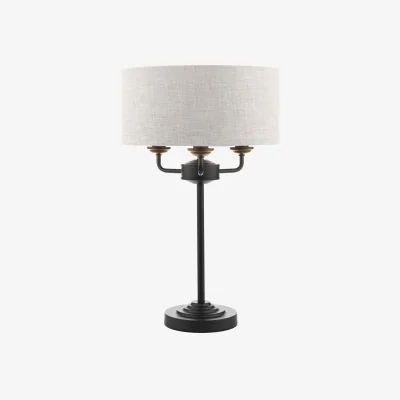 Furniture Village Laura Ashley - Sorrento 3 Light Table Lamp - Black