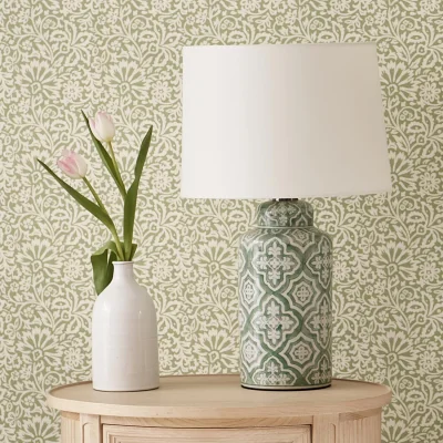 French Bedroom Moorish Verde Green Lamp