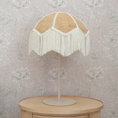 French Bedroom Metal Lamp Base in Ivory