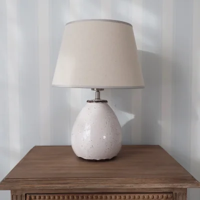 French Bedroom Tuscan Glazed Lamp and Shade