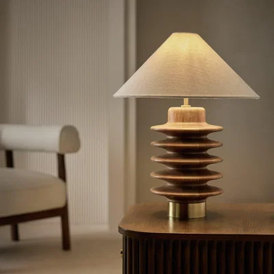 Habitat Habitat Totum Mango Wood Table Lamp Base Only - Natural