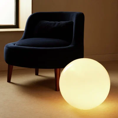 Habitat Habitat Caliban Globe XL Glass Lamp - White