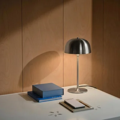 Habitat Nordlux Cera Metal Table Lamp - Stainless Steel