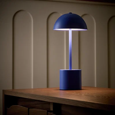 Habitat Habitat Rechargeable Mushroom LED Table Lamp - Blue