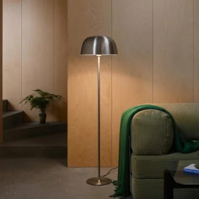 Habitat Nordlux Cera Metal Statement Floor Lamp - Stainless Steel
