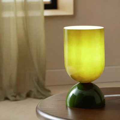 Habitat Habitat Gloss Glass Table Lamp - Green