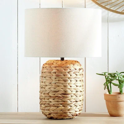 Habitat Pacific Zadi Plaited Woven Tall Table Lamp - Natural