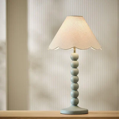 Habitat Habitat Bobbin Mango Wood Table Lamp Base Only - Blue