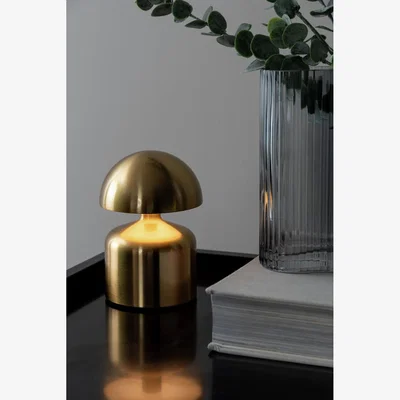 Habitat Present Time Impetu LED Metal Touch Table Lamp - BrushedGold
