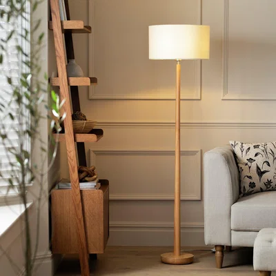 Habitat Habitat Tapered Wood Floor Lamp - Walnut & Natural