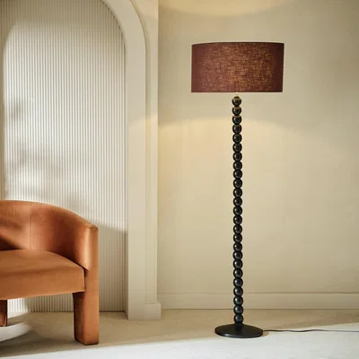 Habitat Habitat Bobbin Mango Wood Floor Lamp Base Only - Black