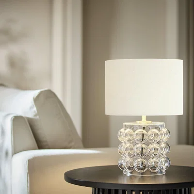 Habitat Habitat Glass Bobble Mini Table Lamp - Cream