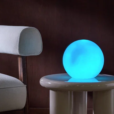 Habitat Habitat Caliban Globe Glass Table Lamp - Blue