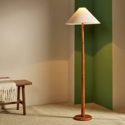 Habitat Habitat Teo Base Only Floor Lamp - Walnut