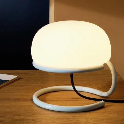 Habitat Habitat Blake Opal Glass Table Lamp - Blue