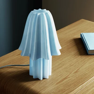 Habitat Habitat Winnie Handkerchief Glass Table Lamp - Light blue