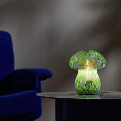 Habitat Habitat Mushroom Glass Confetti Table Lamp - Blue & Green