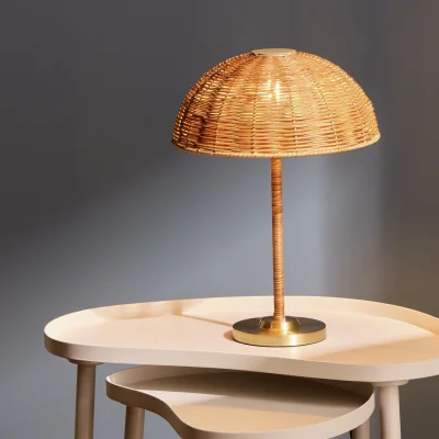 Habitat Habitat Alba Rattan Umbrella Table Lamp - Brown