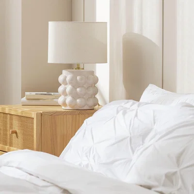 Habitat Habitat Bobble Stoneware Table Lamp - White