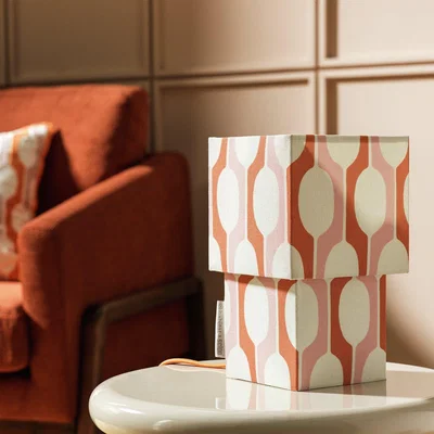 Habitat Habitat x Scion Small Billow Fabric Table Lamp - Orange