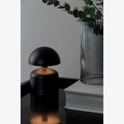 Habitat Present Time Impetu Metal LED Touch Table Lamp - Matt Black