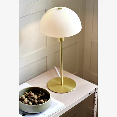 Habitat Nordlux Ellen LED Table Lamp - Opal Brass