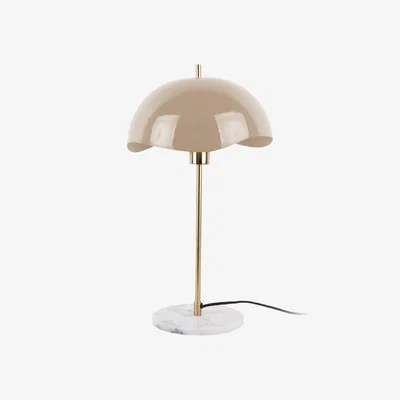 Habitat Present Time Cast Iron Waved Dome Table Lamp - Soft Brown