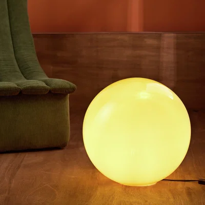 Habitat Habitat Caliban XL Globe Glass Lamp - Yellow