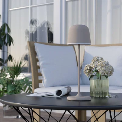 Habitat EGLO Mannera Steel LED Rechargeable Table Lamp - Sand