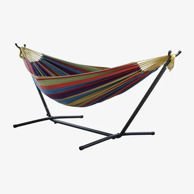 Habitat Vivere Tropical Double Hammock with Metal Stand