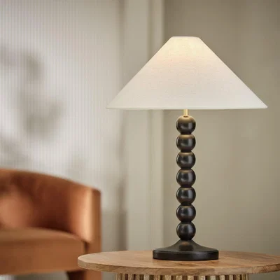 Habitat Habitat Bobbin Mango Wood Table Lamp Base Only - Black
