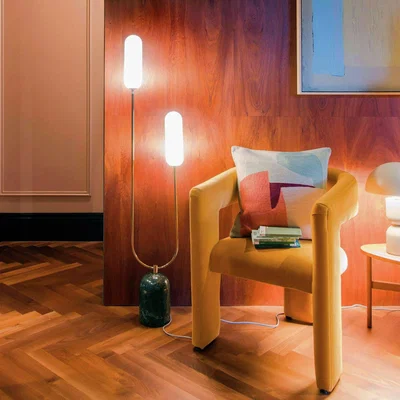 Habitat Houseof Marble Arc Floor Lamp - Green