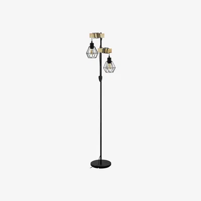 Habitat EGLO Townshend 5 Steel Floor Lamp - Black