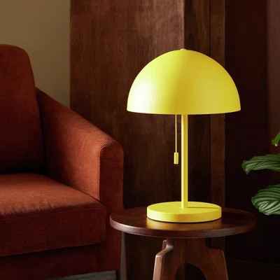 Habitat Habitat Mushroom 40cm Metal Table Lamp - Yellow
