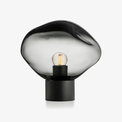Heal's Crystal Stone Table Lamp Grey & Black