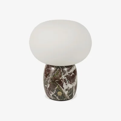 Heal's Heal's Pebble LED Portable Table Lamp Burgundy Marble
