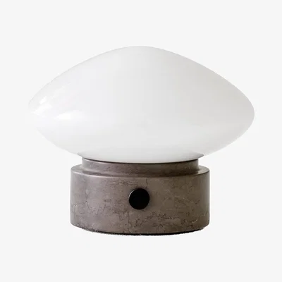 Heal's &Tradition Mist Portable Table Lamp Grigio Caldo Marble