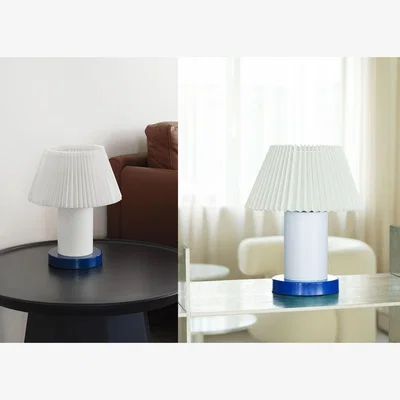 Heal's Normann Copenhagen Cellu Table Lamp Light Blue