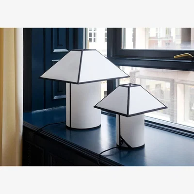 Heal's HAY Ava Pyramid Table Lamp White/Black Large