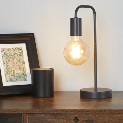 Homebase Jay Table Lamp - Charcoal