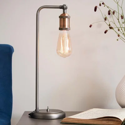 Homebase Henrik Table Lamp - Pewter