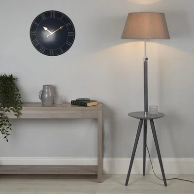 Homebase Shelf Floor Lamp - Grey