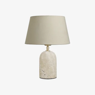Industville Travertine Cone Table Lamp
